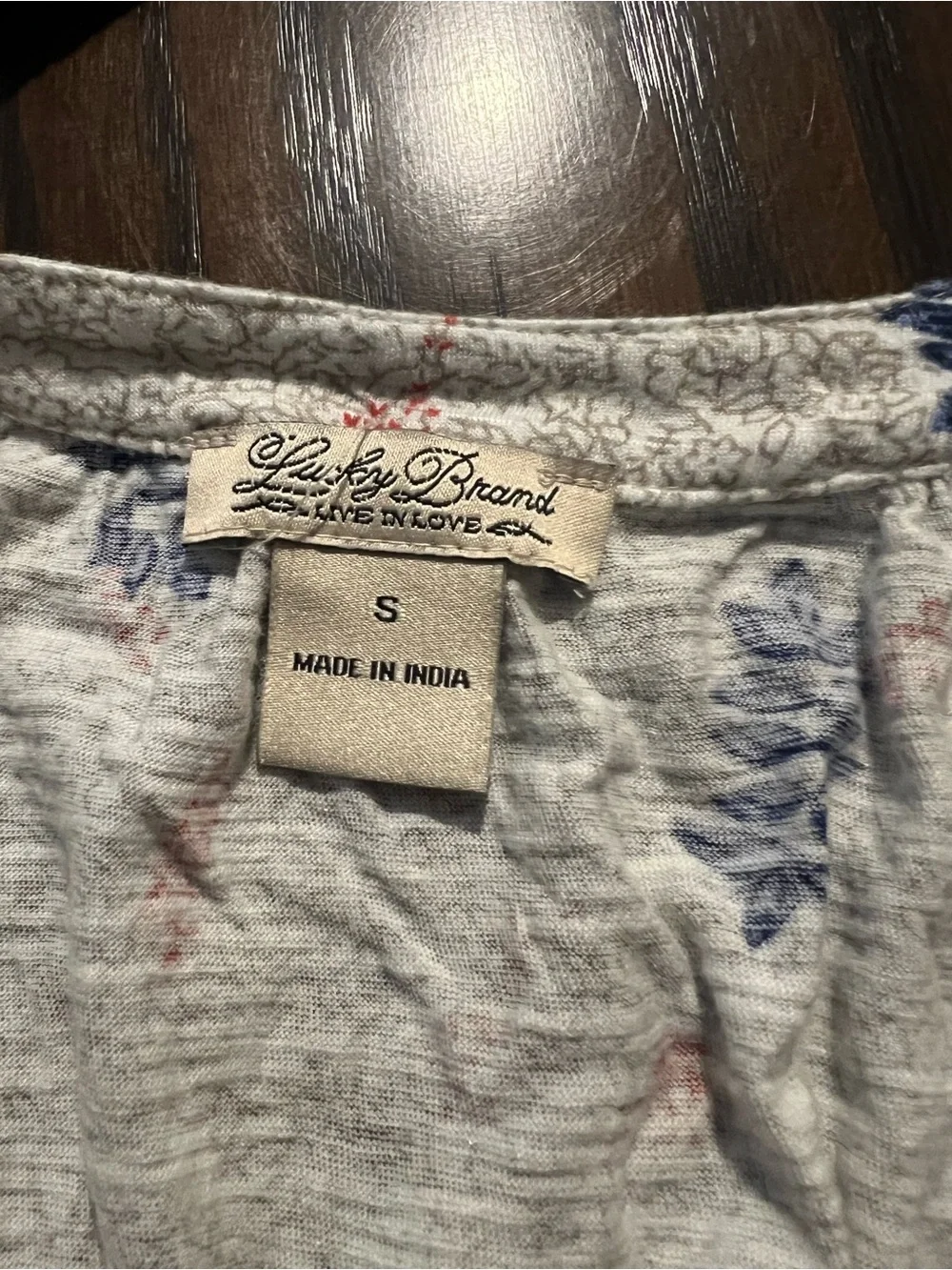 Lucky Brand Women's Small V Neck Floral Tank Bohemian Casual